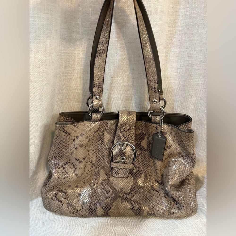 Vintage Coach Soho Exotic Python Embossed Shoulder Bag WITH Hangtag EUC